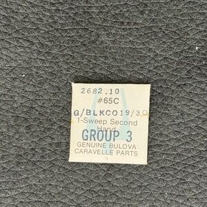 NOS Authentic BULOVA/CARAVELLE Watch Part.  Group 3, 2682.10 65C G/BLK CO 19/3 O